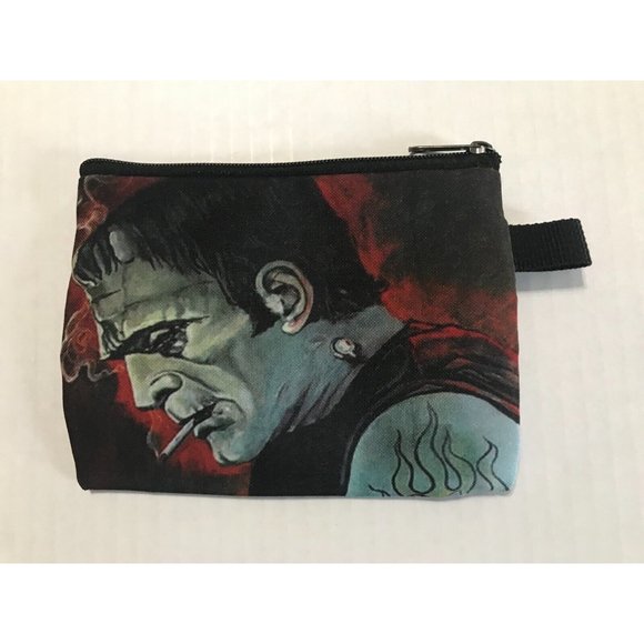 Gothic Frankenstein Monster Change Purse Makeup Bag Universal Monsters - Picture 3 of 6
